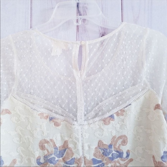 Anthropologie Meadow Rue Anja Lace Top Blouse L - Picture 6 of 7